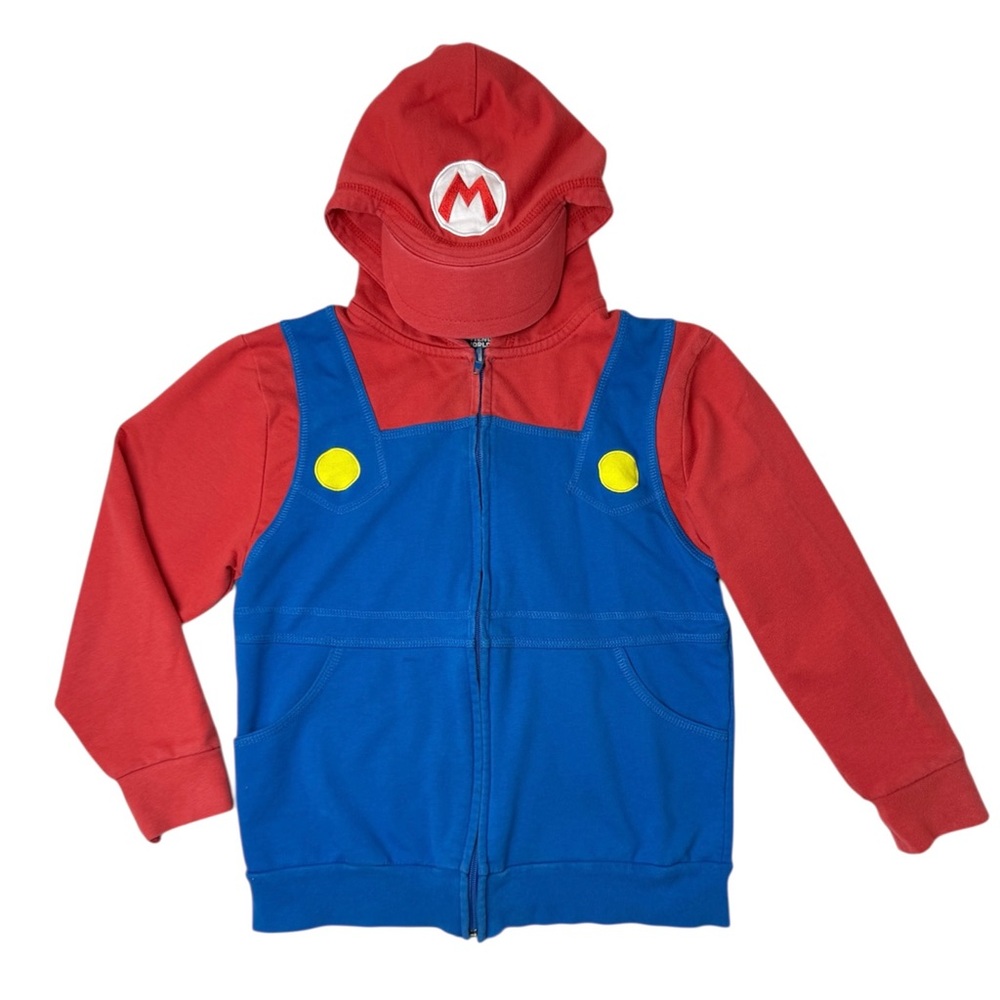Universal Studios Nintendo World Mario Zipper Hoodie Red Blue M
